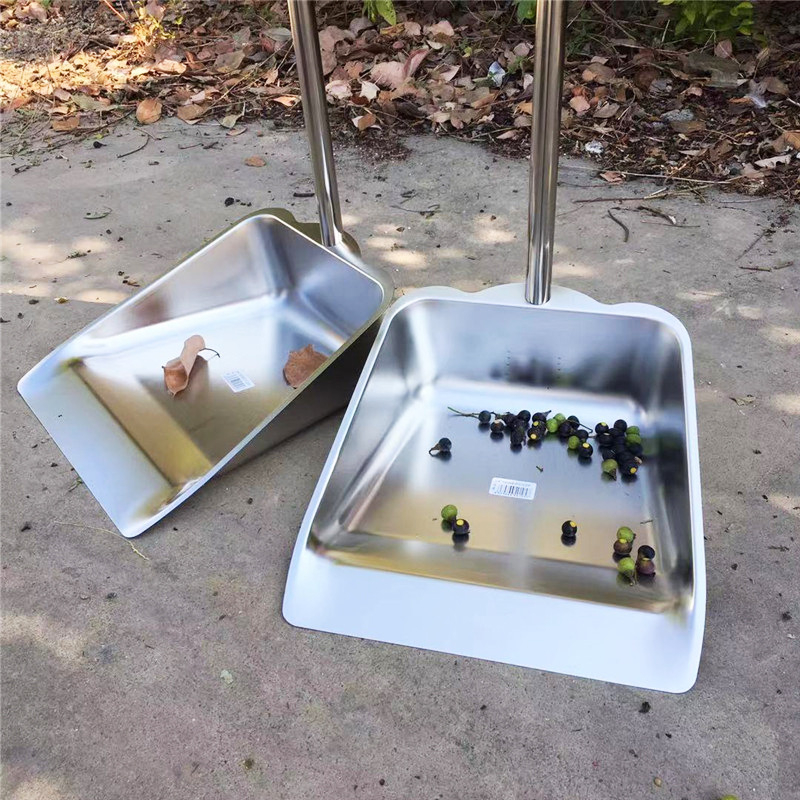 Lopatica za prašinu od nehrđajućeg čelika, jednojdijelni dizajn, 0,8 mm debljine, ne-magnetična, patentiran dizajn za kućnu upotrebu
