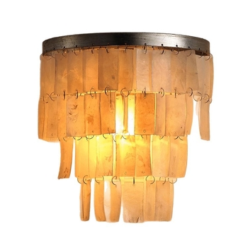 Zidna lampa u francuskom stilu za spavaću sobu s prirodnim školjkastim ukrasom, uz krevetu i uz stepenice, retro dizajn