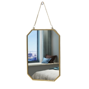 Oglindă de machiaj pentru birou sau montare pe perete, baie, rotundă sau pătrată, cu agățare, fără găuri, oglindă elegantă pentru masă de machiaj
