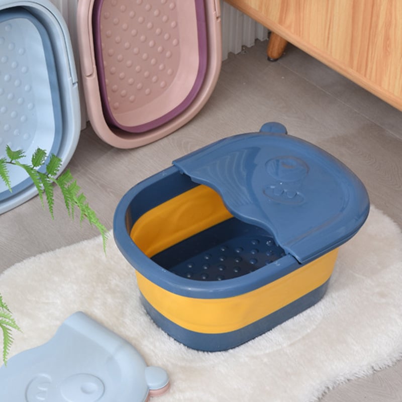 Cadă de picioare pliabilă din plastic cu masaj – dispozitiv portabil pentru uz casnic