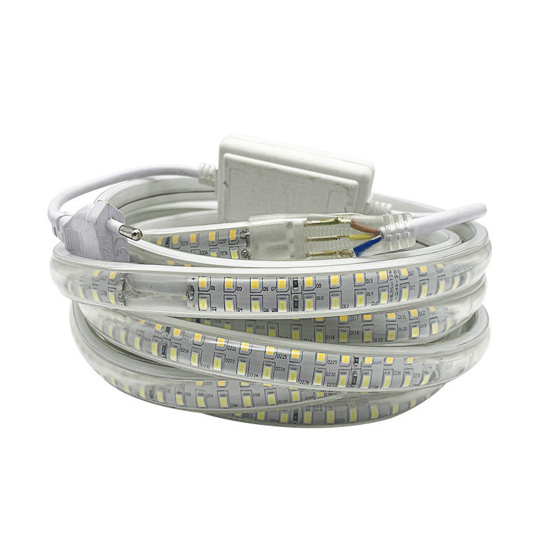 Trobojna LED traka, promjenjiva boja, regulacija svjetla, 220V, vodootporna, fleksibilna LED traka za dnevni boravak