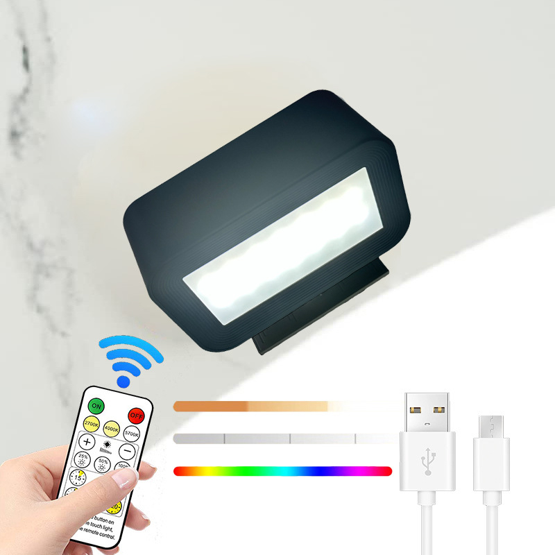 360° rotirajuća magnetska zidna i stolna lampa s nosačem, dodirna regulacija jačine svjetla, dvostrano osvjetljenje, USB