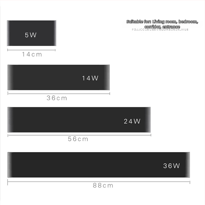 LED zidna svjetiljka za kupaonicu i ogledalo, prednje svjetlo i rasvjeta hodnika, minimalističko uzdužno-dolno zidno svjetlo BD60