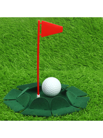 Golf ploča za green s flokiranom metalnom površinom i magnetom za zastavicu — višedirekcijski pomoćnik za putt