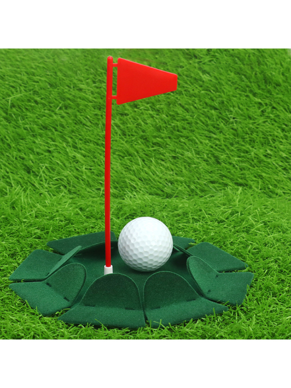 Golf ploča za green s flokiranom metalnom površinom i magnetom za zastavicu — višedirekcijski pomoćnik za putt