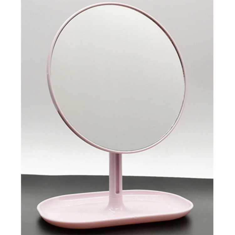 Oglindă de machiaj pentru birou, simplă și modernă, formă pătrată și rotundă, minimalistă, HD, oglindă compactă