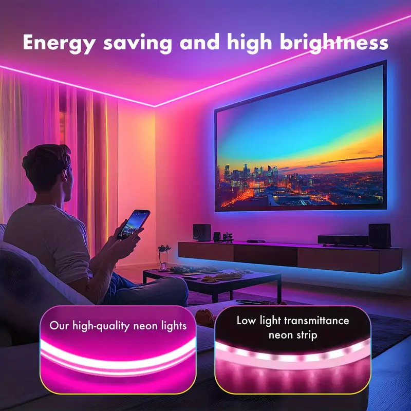 Fleksibilan RGB LED trak, 12V, cijeli roll 100 m, ambijentalno kućno osvjetljenje