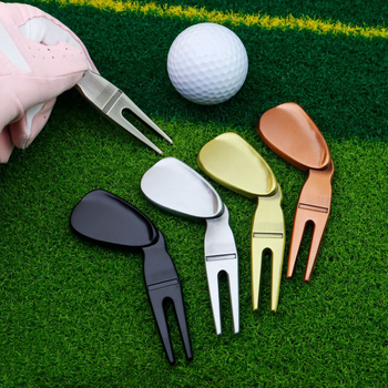 Metalni golf dodatak: vilica za lopte u obliku kluba, alat za održavanje travnjaka