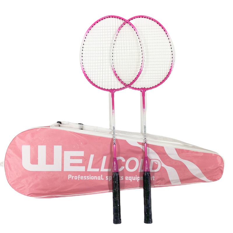 WELLCOLD badminton reketa od čelične legure, podijeljena konstrukcija, za odrasle početnike, set od 2 komada, HK-101 Welker