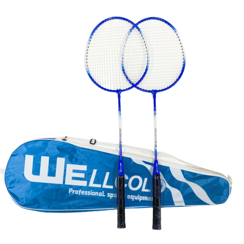 WELLCOLD badminton reketa od čelične legure, podijeljena konstrukcija, za odrasle početnike, set od 2 komada, HK-101 Welker