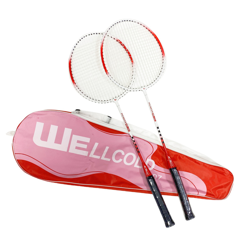 WELLCOLD badminton reketa od čelične legure, podijeljena konstrukcija, za odrasle početnike, set od 2 komada, HK-101 Welker