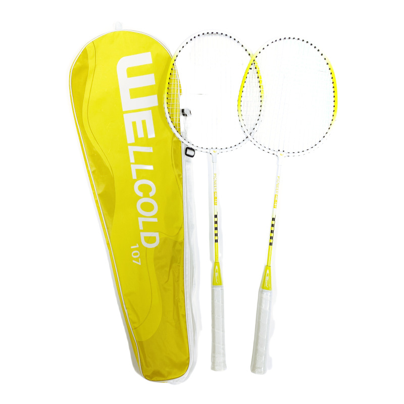 WELLCOLD badminton reketa od čelične legure, podijeljena konstrukcija, za odrasle početnike, set od 2 komada, HK-101 Welker