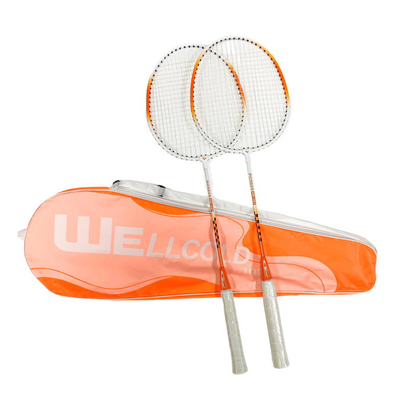 WELLCOLD badminton reketa od čelične legure, podijeljena konstrukcija, za odrasle početnike, set od 2 komada, HK-101 Welker