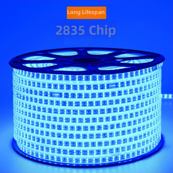 Fleksibilni LED trak 2835, dvostruki red, 220V, vodootporan, za vanjsku rasvjetu, visoka svjetlina