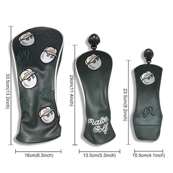 Set zaštitnih navlaka za golf palice: navlaka za putter, navlake za železne palice, No.1 navlaka za fairway wood, drveni navlaka