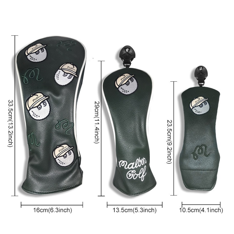 Set zaštitnih navlaka za golf palice: navlaka za putter, navlake za železne palice, No.1 navlaka za fairway wood, drveni navlaka