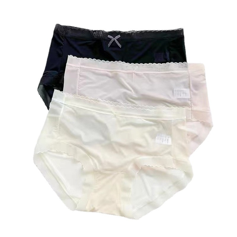 Ljetne tanke bezšivne gaćice od Ice Silk, prozračske, brzo se suše, jednofarbne ženske bikini gaćice
