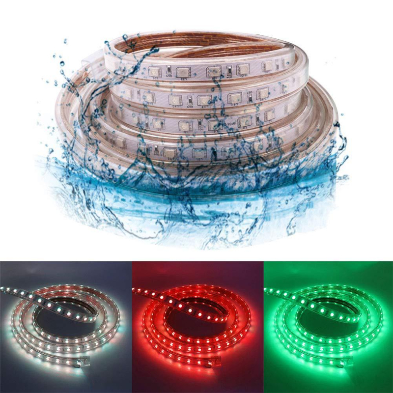 Vanjska LED traka 5050 RGB/monokromatska, 220V, vodootporna, fleksibilna, 60/120 LED, kut snopa 120°
