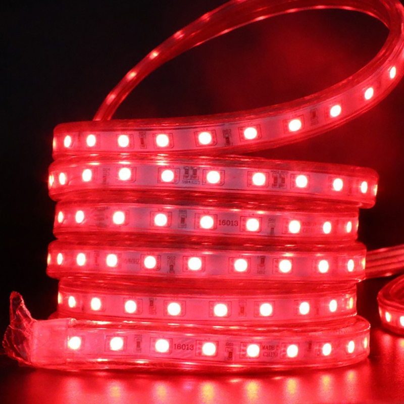 Vanjska LED traka 5050 RGB/monokromatska, 220V, vodootporna, fleksibilna, 60/120 LED, kut snopa 120°