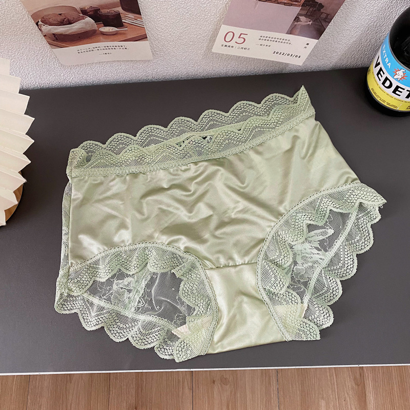 Ženske čipkaste gaćice, prozračne, s cvjetnim uzorkom, srednji pojas, podizanje bokova