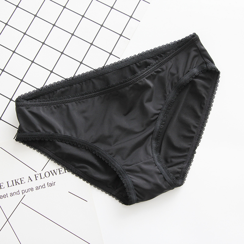 NJ267 Ženske gaćice od Ice Silk, trokutasti kroj, niska linija, seksi dizajn, jednobojne, ljetni stil