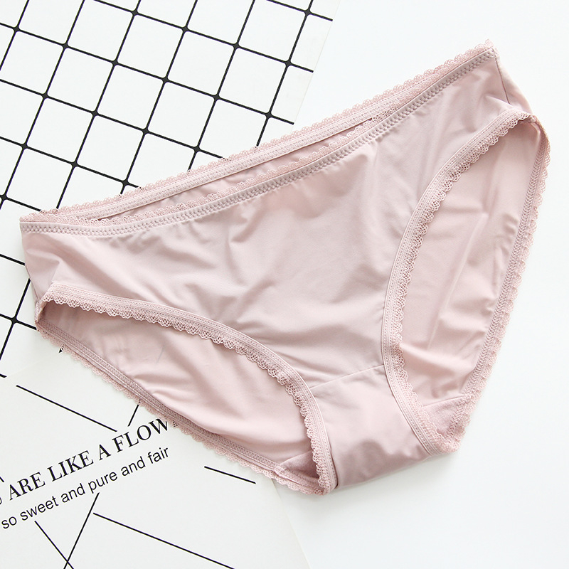 NJ267 Ženske gaćice od Ice Silk, trokutasti kroj, niska linija, seksi dizajn, jednobojne, ljetni stil