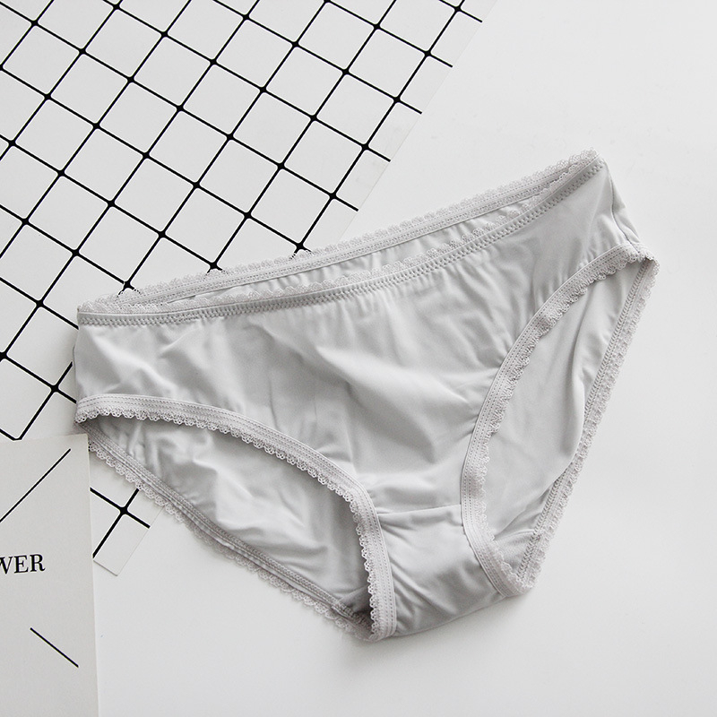 NJ267 Ženske gaćice od Ice Silk, trokutasti kroj, niska linija, seksi dizajn, jednobojne, ljetni stil