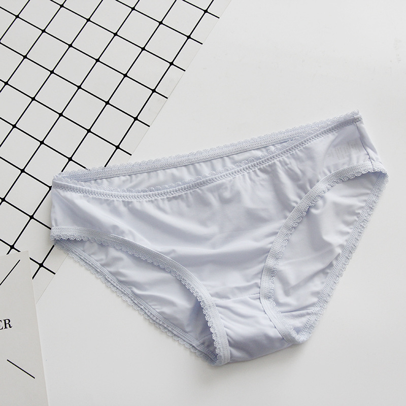 NJ267 Ženske gaćice od Ice Silk, trokutasti kroj, niska linija, seksi dizajn, jednobojne, ljetni stil