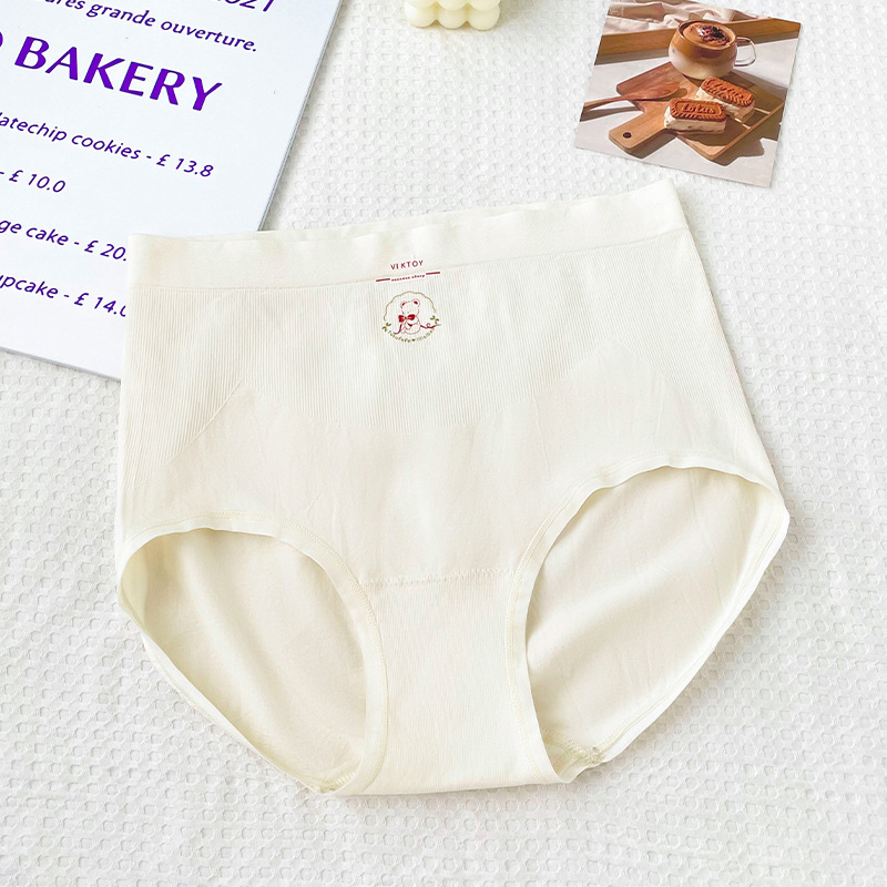 Plus-size ženske gaćice s visokim strukom, udobne i antibakterijske, potpuno pokriveno, koži prijateljni najlon s podstavom od mulberry svile