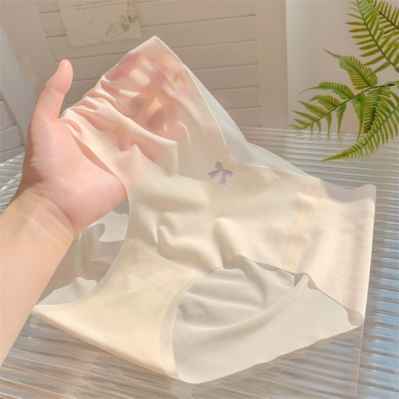 Ženske gaćice od ice silk s prozračnom pamukom u području prepona, srednje visine struka, udobne