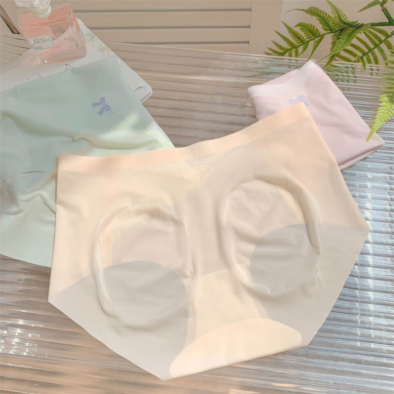 Ženske gaćice od ice silk s prozračnom pamukom u području prepona, srednje visine struka, udobne