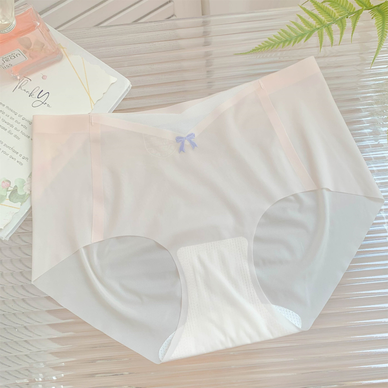 Ženske gaćice od ice silk s prozračnom pamukom u području prepona, srednje visine struka, udobne