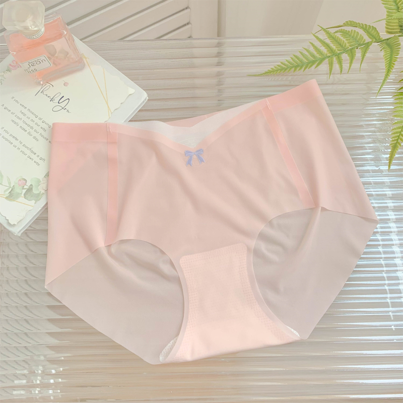 Ženske gaćice od ice silk s prozračnom pamukom u području prepona, srednje visine struka, udobne