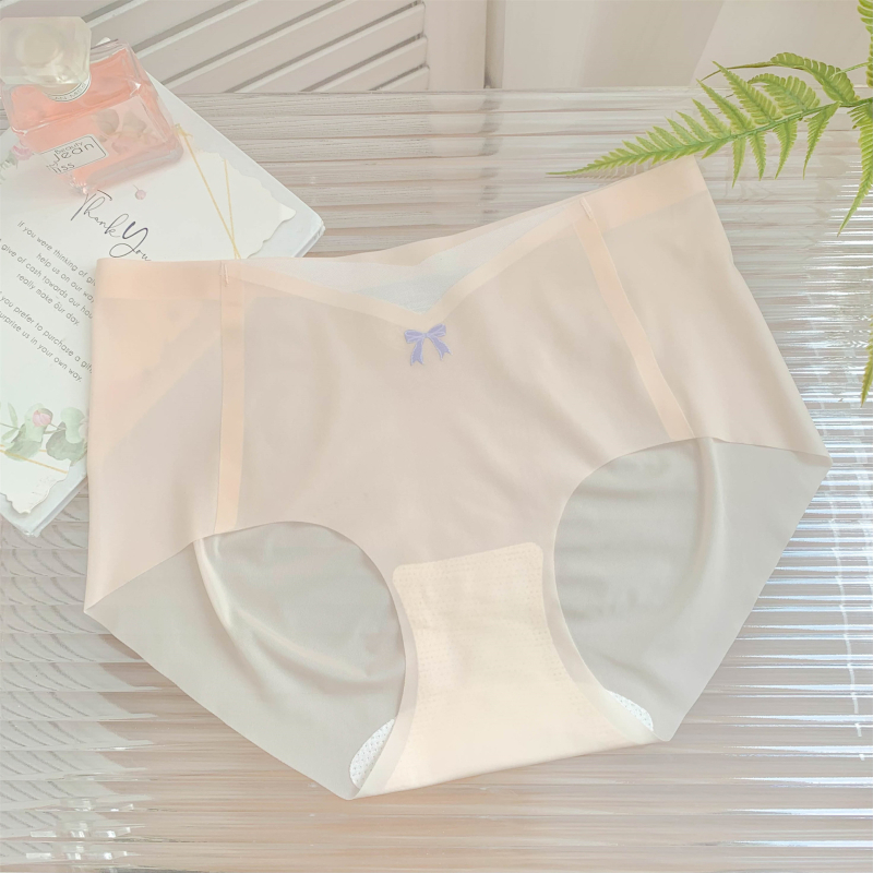 Ženske gaćice od ice silk s prozračnom pamukom u području prepona, srednje visine struka, udobne