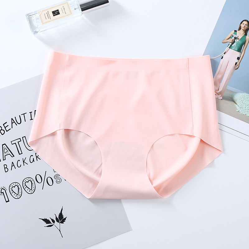 Bešavne ženske gaćice od ice silk, japanskog stila bikini, s visokim strukom, velika veličina, brzo se suše