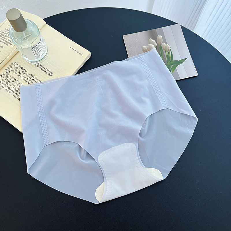 Bešavne ultra-tanke ženske gaćice od ice silk, 3D dizajn stražnjice, prirodan osjećaj, prozračne, srednji pojas, pamuk među krojem