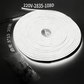 220V fleksibilni linearni LED trak, vanjska vodootporna silikonska neonska rasvjeta za dom