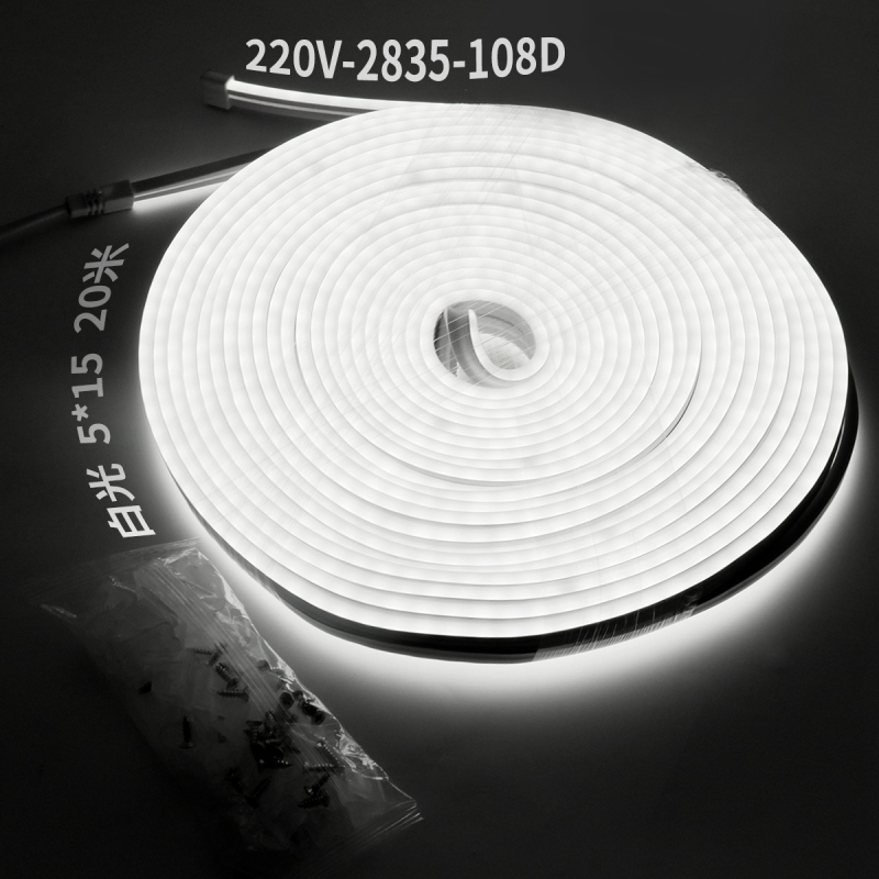 220V fleksibilni linearni LED trak, vanjska vodootporna silikonska neonska rasvjeta za dom