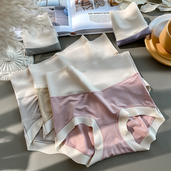 60-modalnih ženskih gaćica s visokim strukom, antibakterijski prepona, kontrola trbuha, prozračne Ice Silk tanke