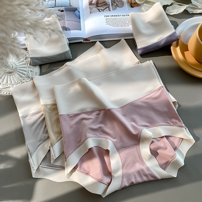 60-modalnih ženskih gaćica s visokim strukom, antibakterijski prepona, kontrola trbuha, prozračne Ice Silk tanke