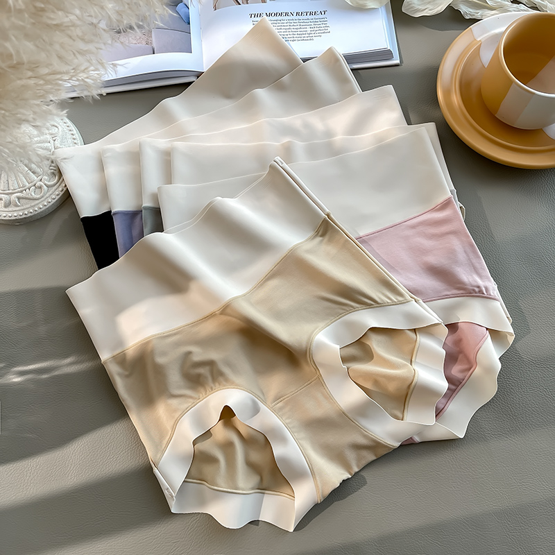 60-modalnih ženskih gaćica s visokim strukom, antibakterijski prepona, kontrola trbuha, prozračne Ice Silk tanke