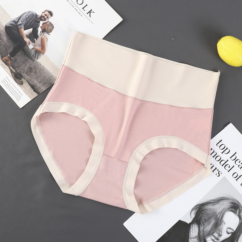 60-modalnih ženskih gaćica s visokim strukom, antibakterijski prepona, kontrola trbuha, prozračne Ice Silk tanke