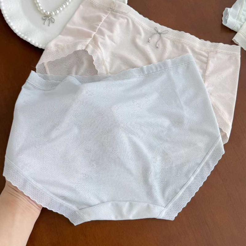 Qiaozhilu žensko donje rublje, veličina srednja i velika, prozračna ice silk jacquard tkanina, čipka na kraju, mekano i udobno