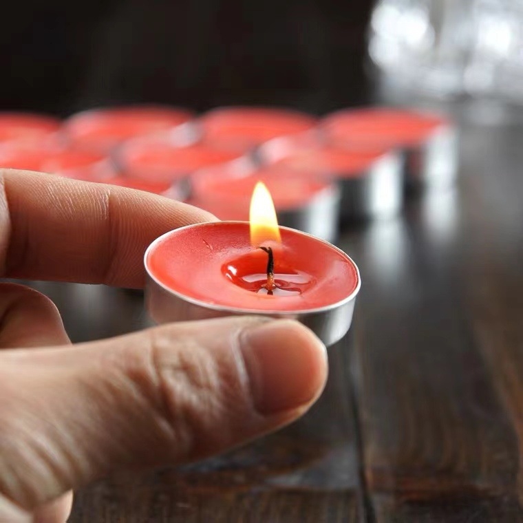 Bezdimne parafinske tea light svijeće za aromaterapiju, kuhanje čaja, vjenčanja, priznanja i rođendane; okrugle male božićne DIY svijeće