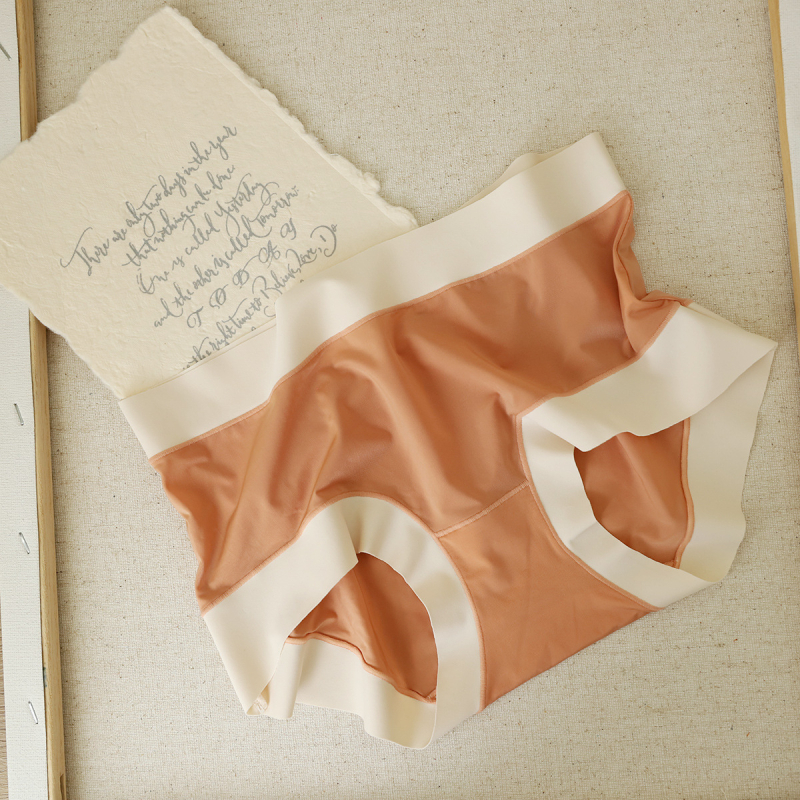 N755 Ice Silk Nude boja, bešivne gaćice srednjeg pojasa, antibakterijska tkanina