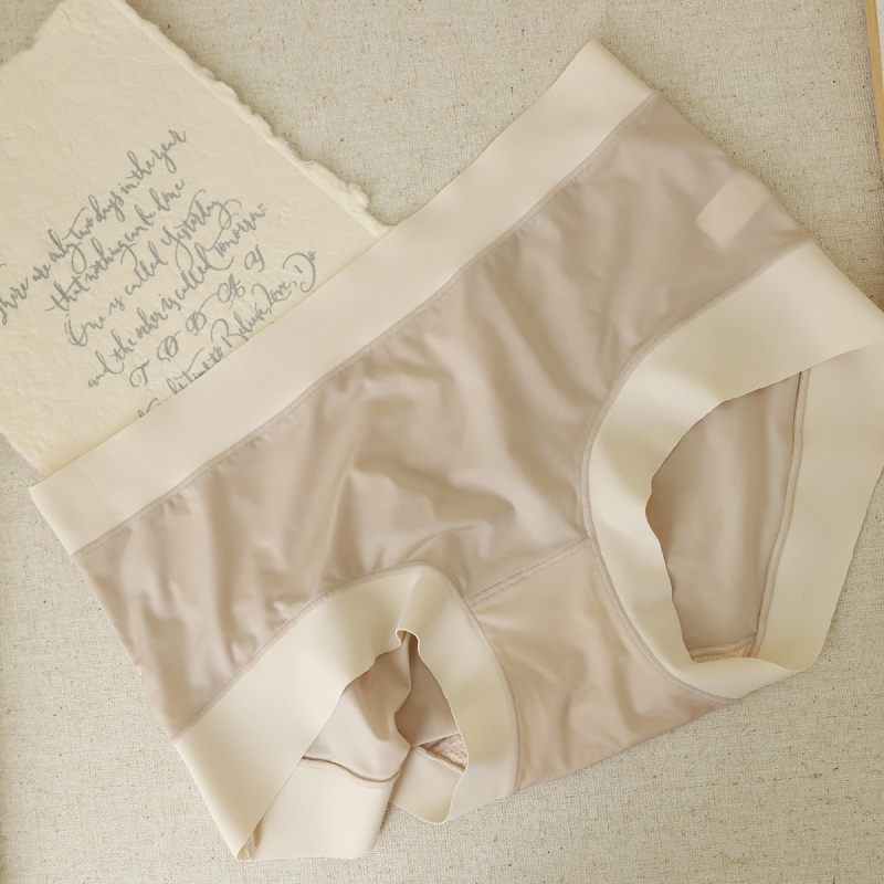 N755 Ice Silk Nude boja, bešivne gaćice srednjeg pojasa, antibakterijska tkanina