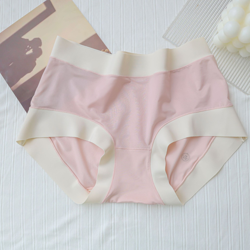 N755 Ice Silk Nude boja, bešivne gaćice srednjeg pojasa, antibakterijska tkanina