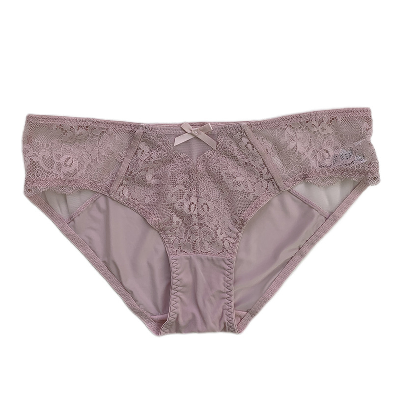 Ženske čipkaste gaćice s izrezom, mekani ice silk materijal, prozračne, tanke ljetne gaćice s pamukom