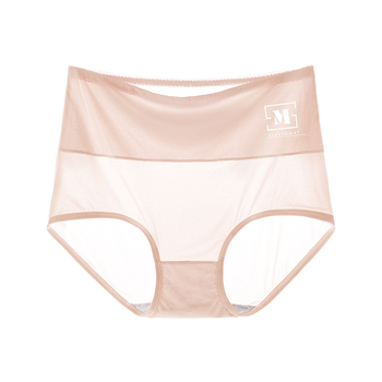 Ženske gaćice s visokim strukom, antibakterijske, prozračne, od Ice Silk, bez šavova, oblikovanje trbuha i podizanje stražnjice