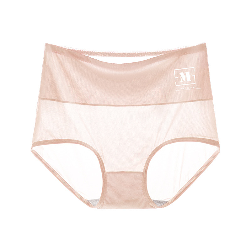 Ženske gaćice s visokim strukom, antibakterijske, prozračne, od Ice Silk, bez šavova, oblikovanje trbuha i podizanje stražnjice